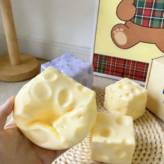Coconut Oil Flour Cheese Squishy - Realistic Slow Rebound Toy