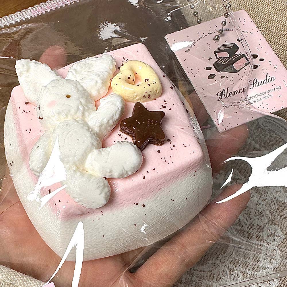 Berry Chocolate Mochi Squishy – Strawberry Cake Series Handmade Silicone Stress Toy