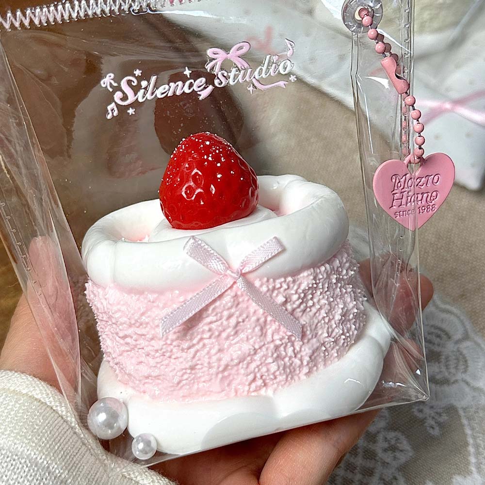 Berry Chocolate Mochi Squishy – Strawberry Cake Series Handmade Silicone Stress Toy