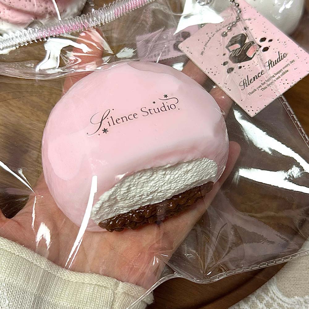 Berry Chocolate Mochi Squishy – Strawberry Cake Series Handmade Silicone Stress Toy
