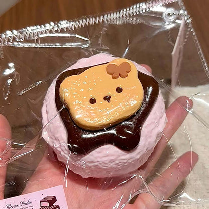 Berry Chocolate Series Crispy Squishy – Handmade Silicone Cake Stress Toy