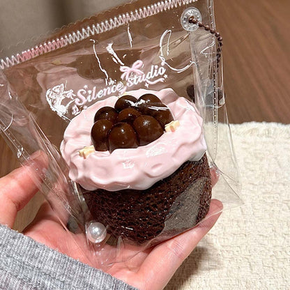 Berry Chocolate Series Crispy Squishy – Handmade Silicone Cake Stress Toy