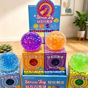 Diamond Glitter Malt Sugar Squishy Ball – Sparkly Stress Relief Toy