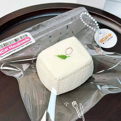 Miniature Staple Food Squishy – Handmade Silicone Rice Cake Clay Stress Toy