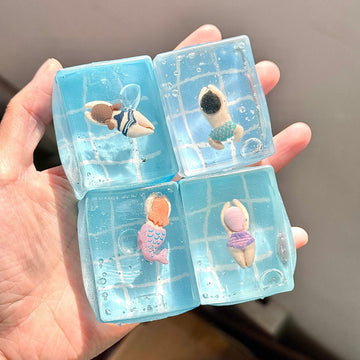 Swim Ring Malt Sugar Squishy Ball – Cute Stress Relief Cookie Toy