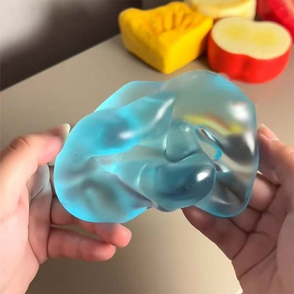 Sea Maltose Squishy - Ocean Blue & Pink Jelly Sensory Toy