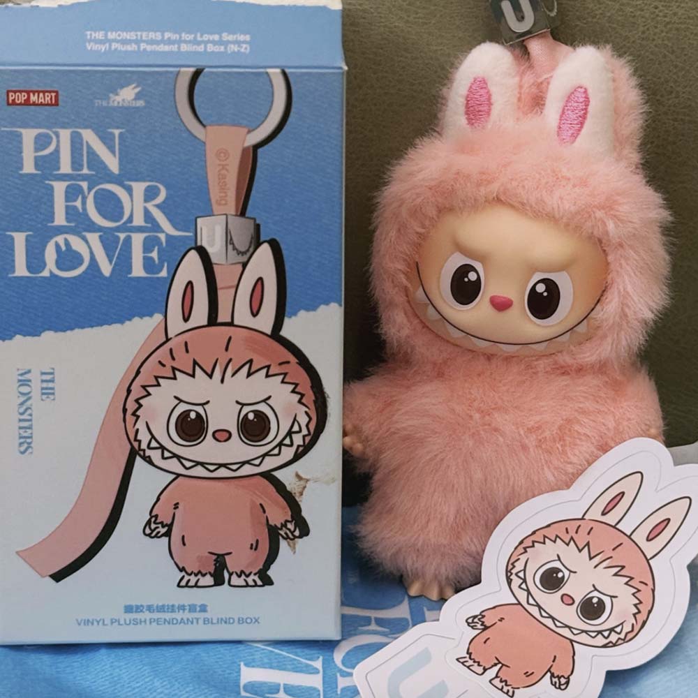 THE MONSTERS Labubu Pin for Love Series 4-Vinyl Plush Pendant