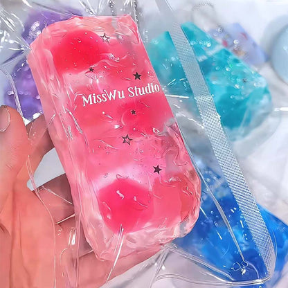 Jelly Rice Cake Squishy – Water-Feel Food Grade Silicone Slow Rising Stress Toy