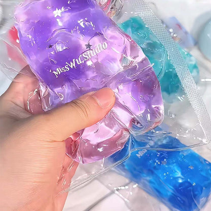 Jelly Rice Cake Squishy – Water-Feel Food Grade Silicone Slow Rising Stress Toy