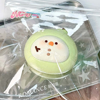 Winter Snowman Squishy Series – Handmade Silicone Thick Cream Clay Stress Toy