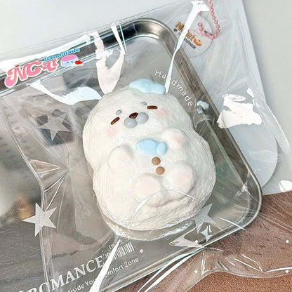 Winter Snowman Squishy Series – Handmade Silicone Thick Cream Clay Stress Toy
