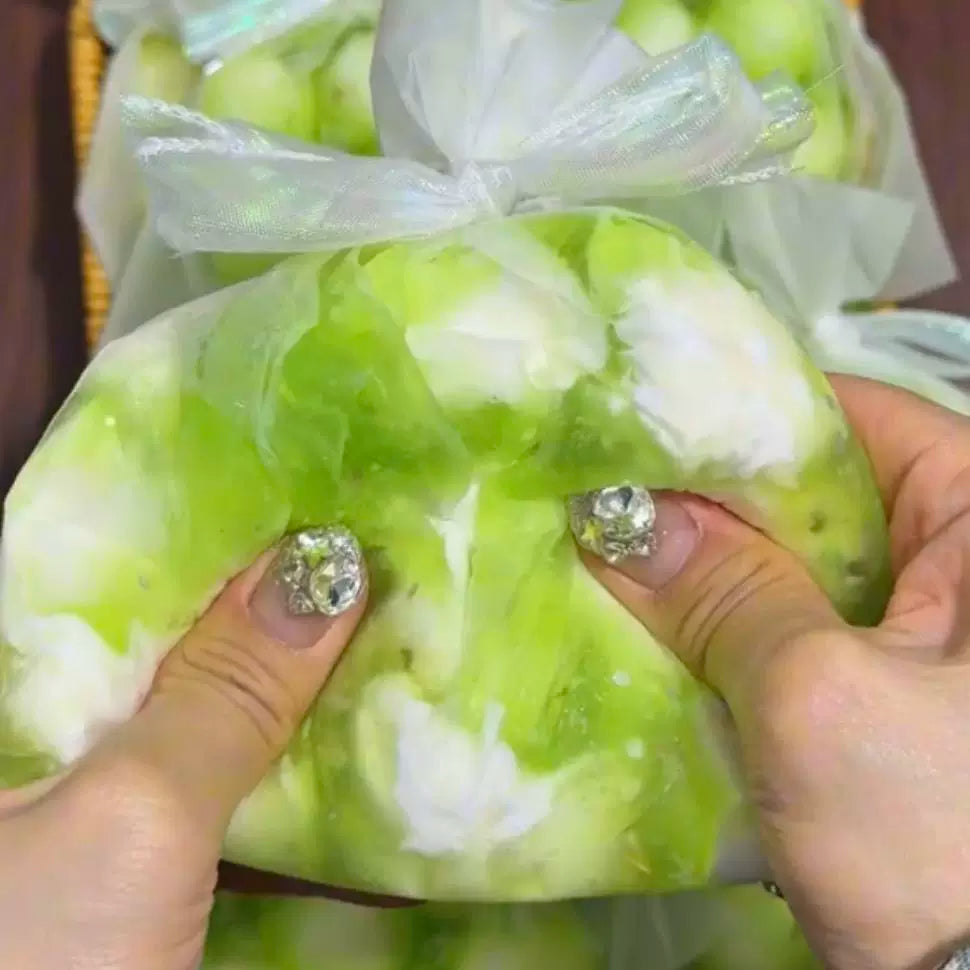 Crispy Green Grape Squishy Grid Bag 9-Piece Set texture