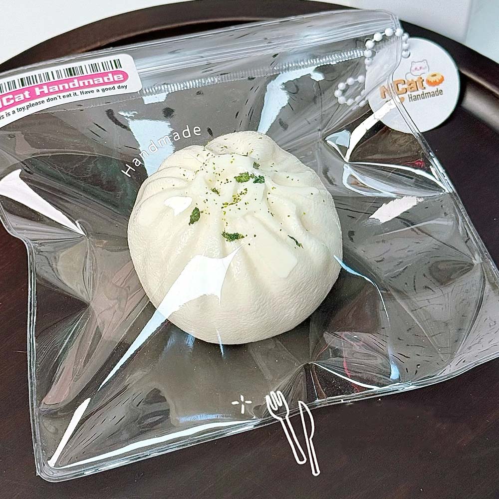 Miniature Staple Food Squishy Silicone Rice Cake size