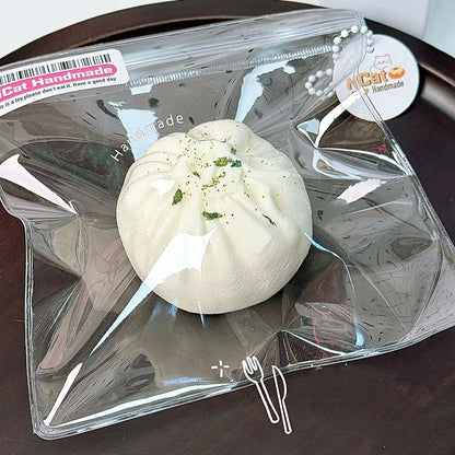 Miniature Staple Food Squishy Silicone Rice Cake size