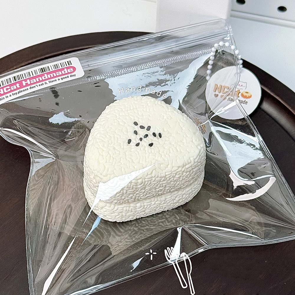 Miniature Staple Food Squishy Silicone Rice Cake squeeze