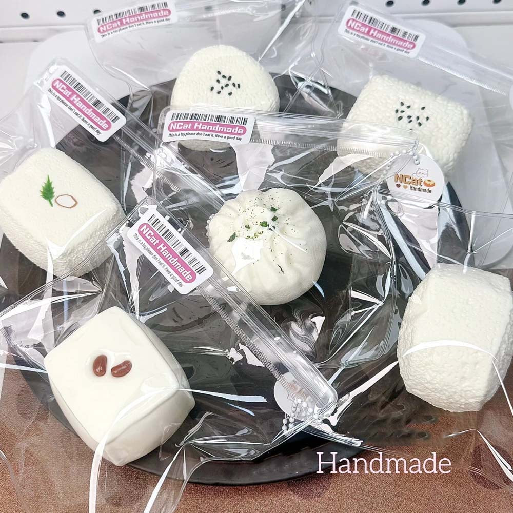 Miniature Staple Food Squishy Silicone Rice Cake