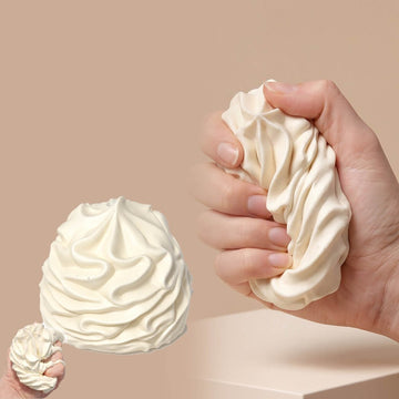 Cream White Swirl Squishy Ball texture detail by Monsclub
