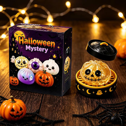 Halloween Ghost Dumpling Gold Skull Squishy by Monsclub