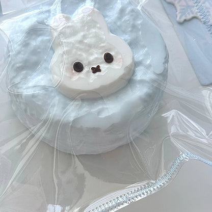 Bunny Cream Cake (~210g) handmade cream clay squishy stress toy by Monsclub