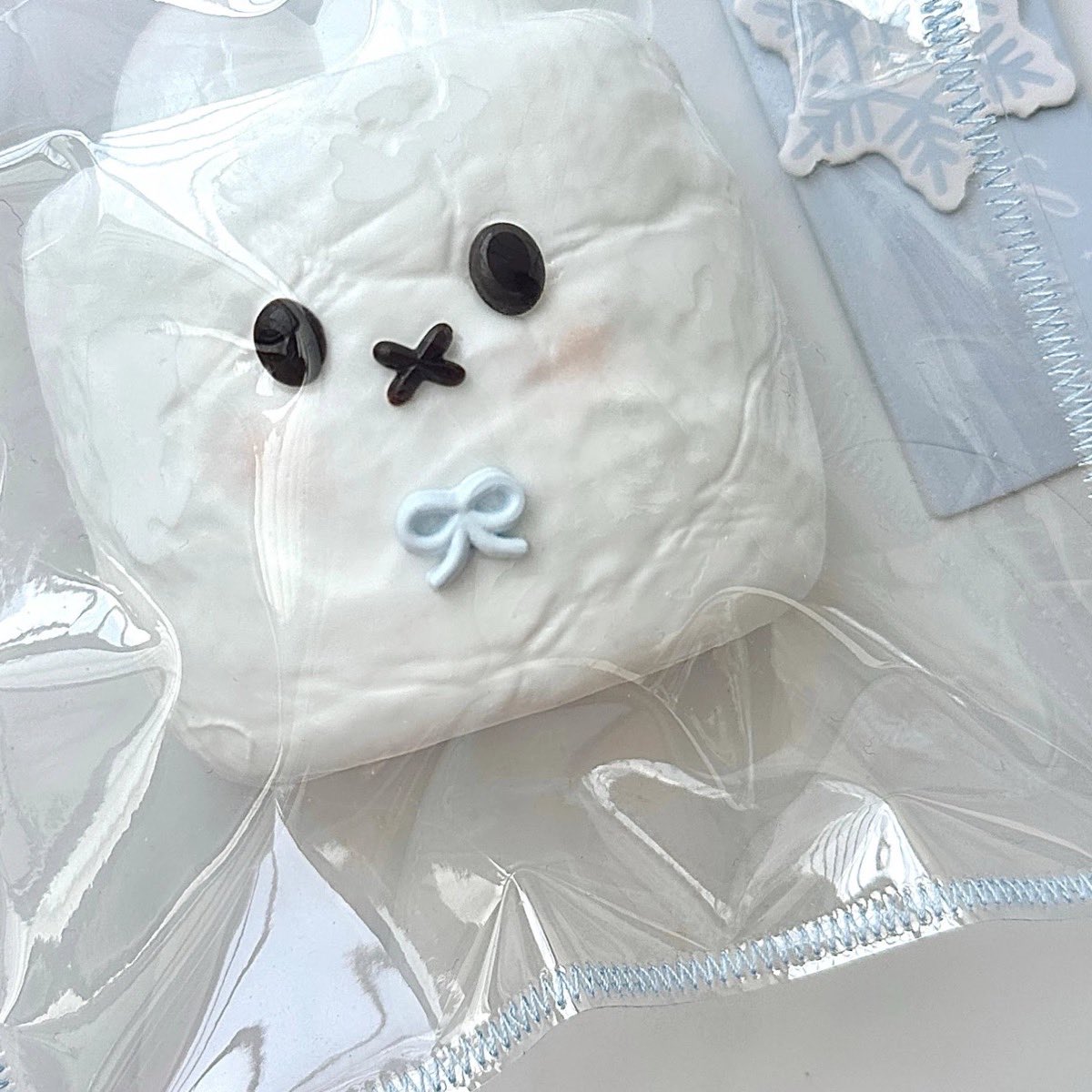 Bunny Marshmallow (~210g) handmade cream clay squishy stress toy by Monsclub